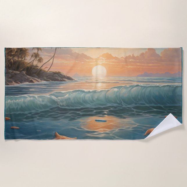  Seaside Serenity Beach Towel (Front)