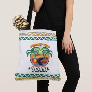 Seaside Serenity on White Background Tote Bag