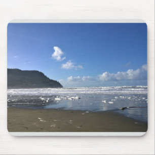 Seaside Shore in Winter, Oregon Coast Mouse Mat