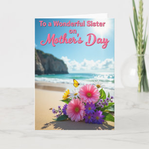 Seaside Sister Mothers Day Card