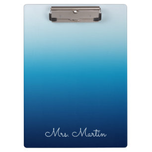 Seaside Sky and Ocean Blue Gradient Teacher Clipboard