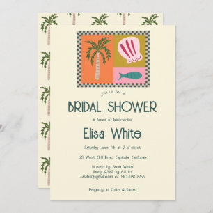 Seaside Soiree Bridal Shower Modern Cute CUSTOM Invitation