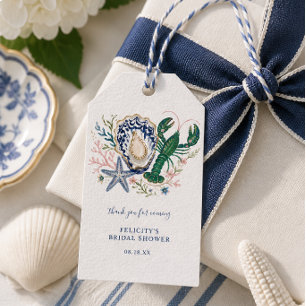 Seaside Soirée Coastal Bridal Shower Favour Tag