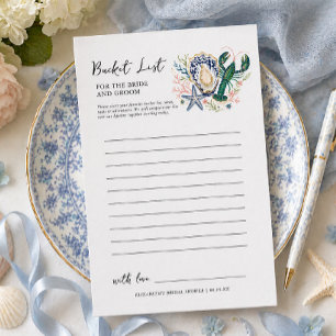 Seaside Soirée Coastal Bridal Shower Game Card