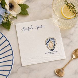 Seaside Soirée Coastal Bridal Shower Napkin