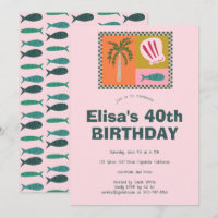 Seaside Soiree Modern Cute CUSTOM Birthday Party