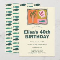 Seaside Soiree  Modern Cute CUSTOM Birthday Party