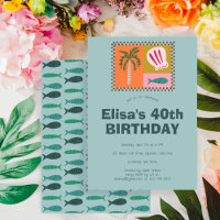Seaside Soiree Modern Cute CUSTOM Birthday Party