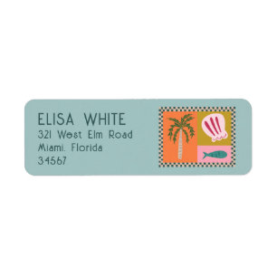 Seaside Soiree Palm Tree Shells Modern Cute CUSTOM