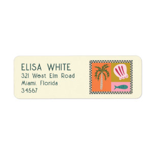 Seaside Soiree Palm Tree Shells Modern Cute CUSTOM
