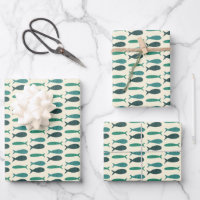 Seaside Soiree Three Fishes Modern Cute CUSTOM