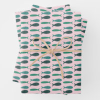 Seaside Soiree Three Fishes Modern Cute CUSTOM