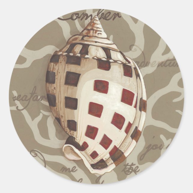 Seaside Sonnet I Classic Round Sticker (Front)