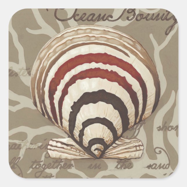 Seaside Sonnet II Square Sticker (Front)
