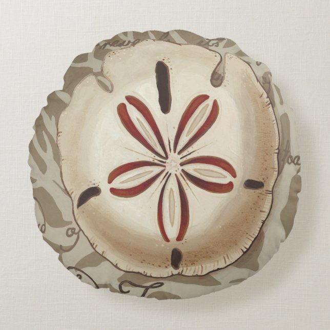 Seaside Sonnet III Round Cushion (Front)