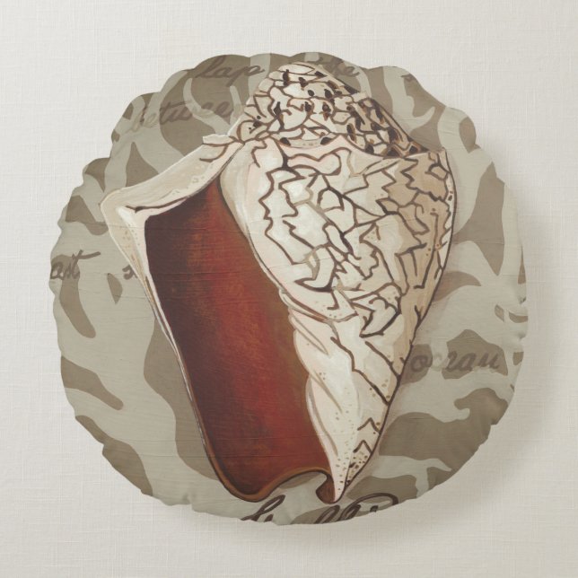 Seaside Sonnet IV Round Cushion (Front)