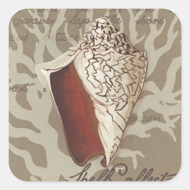 Seaside Sonnet IV Square Sticker (Front)