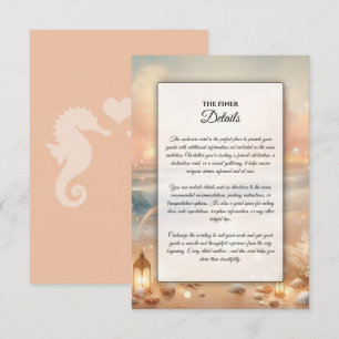 Seaside Sparkle and Sunset Dreams Wedding Enclosure Card