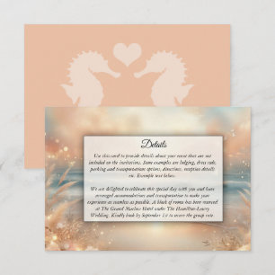 Seaside Sparkle and Sunset Dreams Wedding Enclosure Card