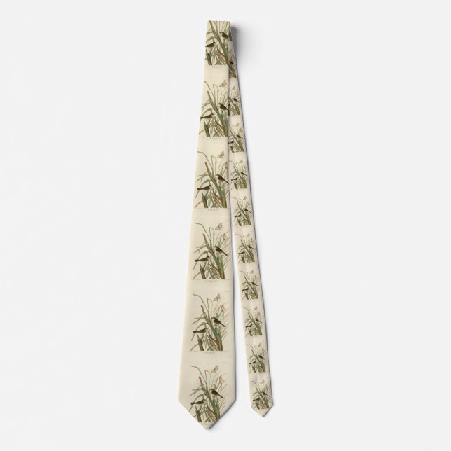 Seaside Sparrow (Finch) Audubon's Birds of America Tie (Front)