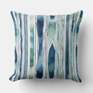 Seaside Stripe & Shape Coastal Decor Cushion