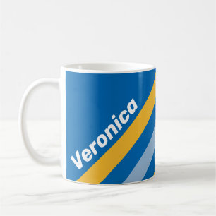 Seaside Stripes with Name Coffee Mug