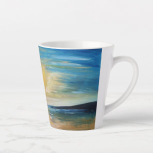 Seaside Sunrise Ocean Sunset Radiant Seascape Pain Latte Mug