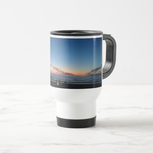 Seaside sunset. Night fishing with the boys Travel Mug