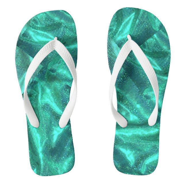 "Seaside Symphony: High Tide Design" Flip Flops (Footbed)