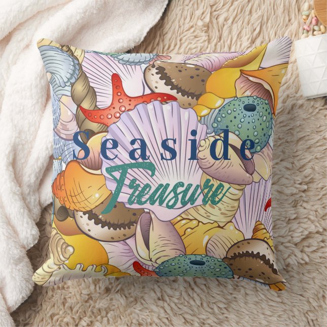  Seaside Treasure Marine Life Decorative Seashells Cushion (Blanket)