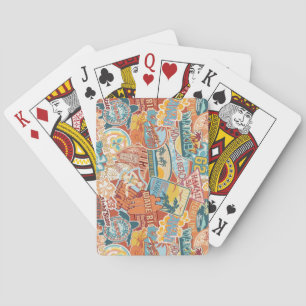 Seaside Vacation Waikiki Bay Hawaii Playing Cards