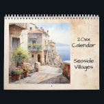 Seaside Villages Illustration Watercolor  Calendar<br><div class="desc">Whether you wish to live by the sea or take your vacations there,  these little villages by the sea will brighten your day.  Great Christmas gift. AI assisted graphics purchased with commercial use.  Artwork:  RedHeronLighthouse</div>