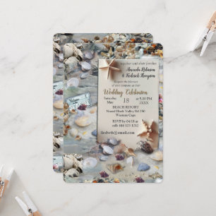 Seaside Wedding Celebrations on the Beach Invitation