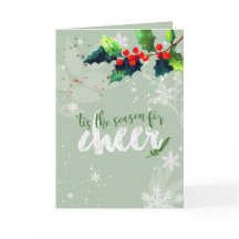 Season for Cheer Holiday Holly Berry Card