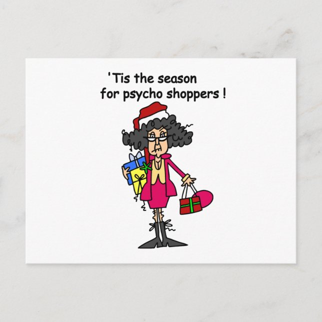 Season For Psycho Shoppers Postcard (Front)