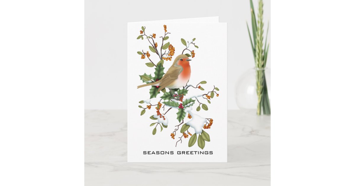 Season Greetings Holiday Card | Zazzle.co.uk