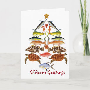 Season Greetings- Ocean fish Christmas Card