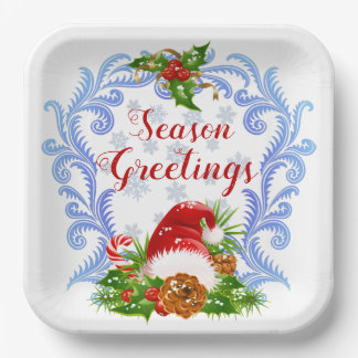 Season Greetings Paper Plate
