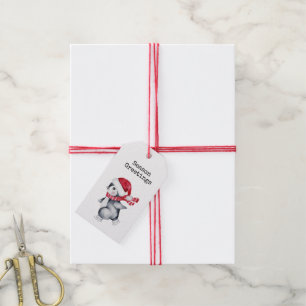 Season Greetings Penguin   Gift Tags