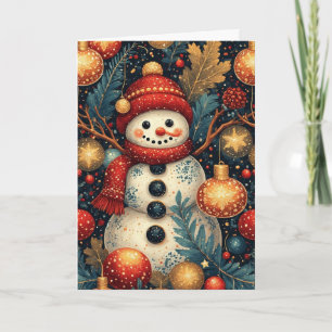 Season Greetings Snowman Card