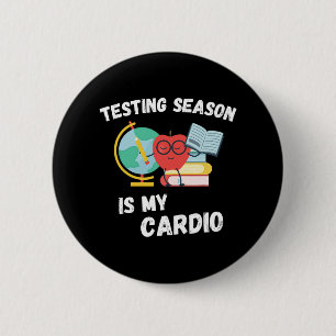 Season Is My Cardio Students Test Teachers Day 6 Cm Round Badge