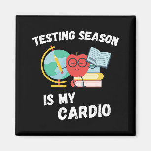 Season Is My Cardio Students Test Teachers Day Magnet