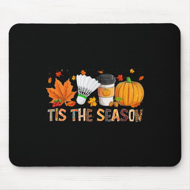 Season Leopard Pumpkin Badminton Halloween Fall Le Mouse Mat (Front)