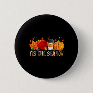 Season Leopard Pumpkin Bowling Halloween Fall Leaf 6 Cm Round Badge
