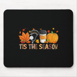 Season Leopard Pumpkin Lacrosse Halloween Fall Lea Mouse Mat