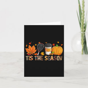 Season Leopard Pumpkin Racquetball Halloween Fall Card