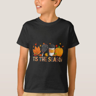 Season Leopard Pumpkin Racquetball Halloween Fall T-Shirt