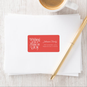 Season of Joy Holiday Label Personalised Large