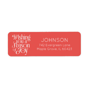 Season of Joy Holiday Return Address