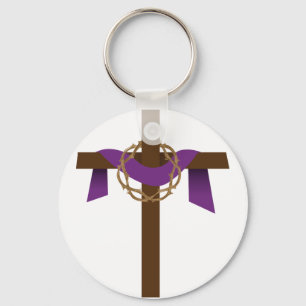 Season Of Lent Cross Key Ring